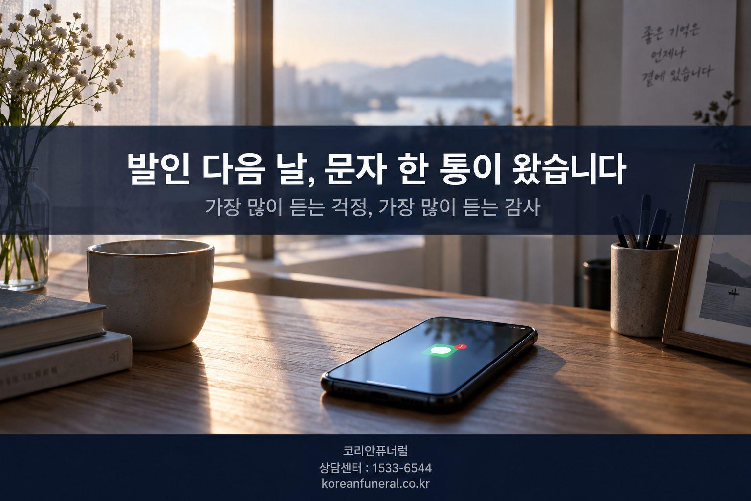 발인 다음 날 온 문자 한 통, 제가 이 일을 계속하는 이유