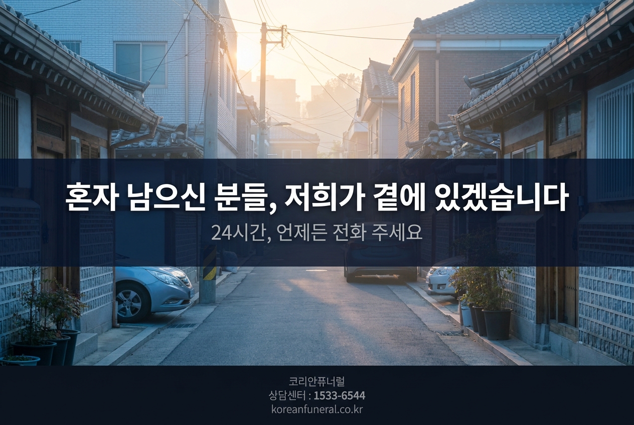 혼자 남으신 분들, 저희가 곁에 있겠습니다
